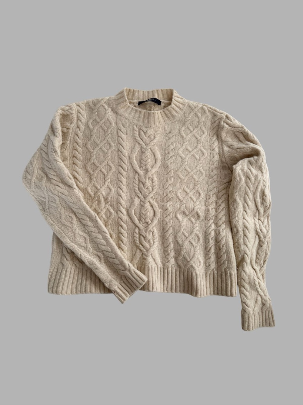 Weekend MaxMara Accordo Cable Knit Cream Sweater - Picture 7 of 7